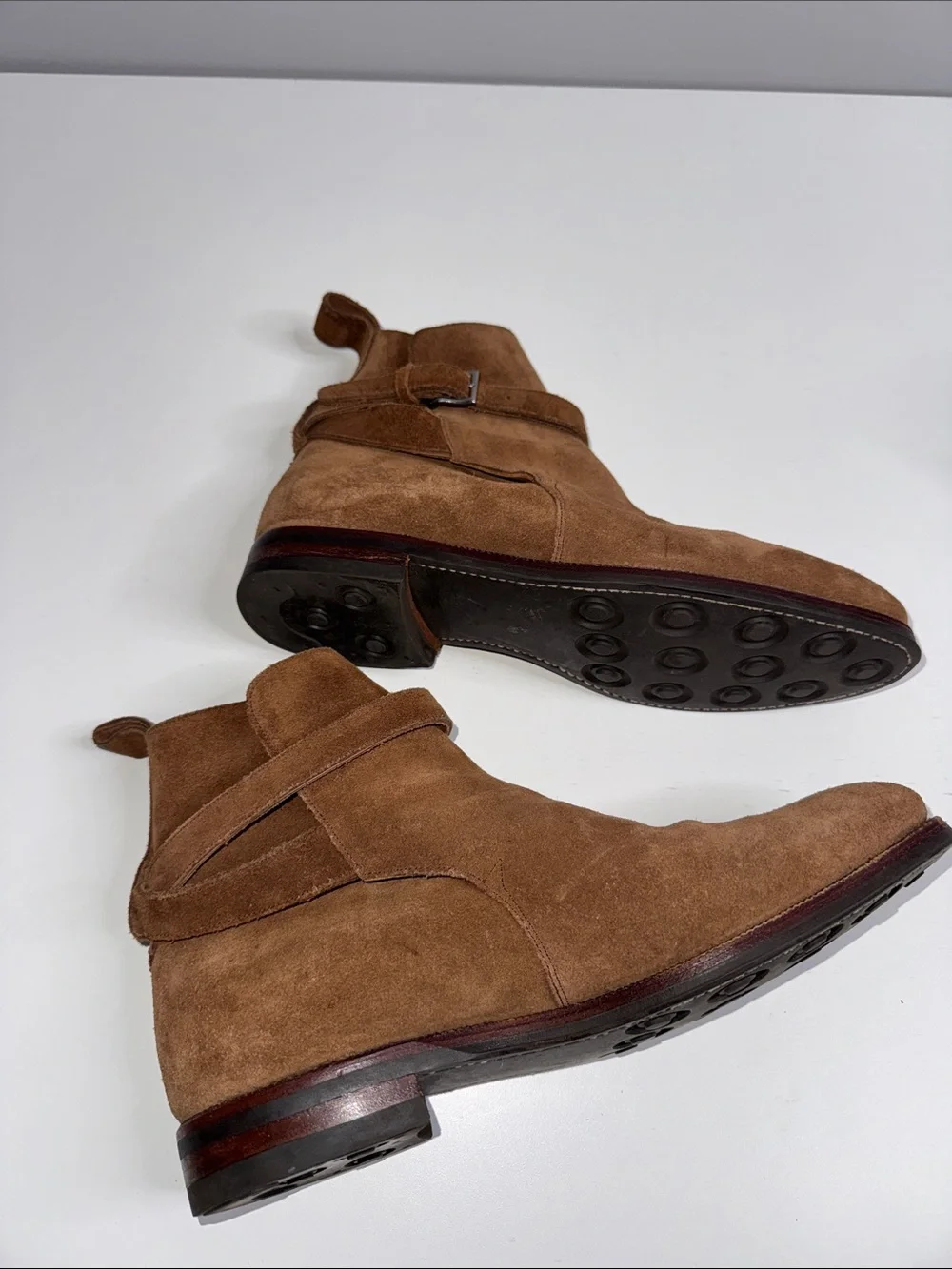 Meermin Mallorca Brown Suede Jodhpur Boots – Goodyear Welted – Men’s